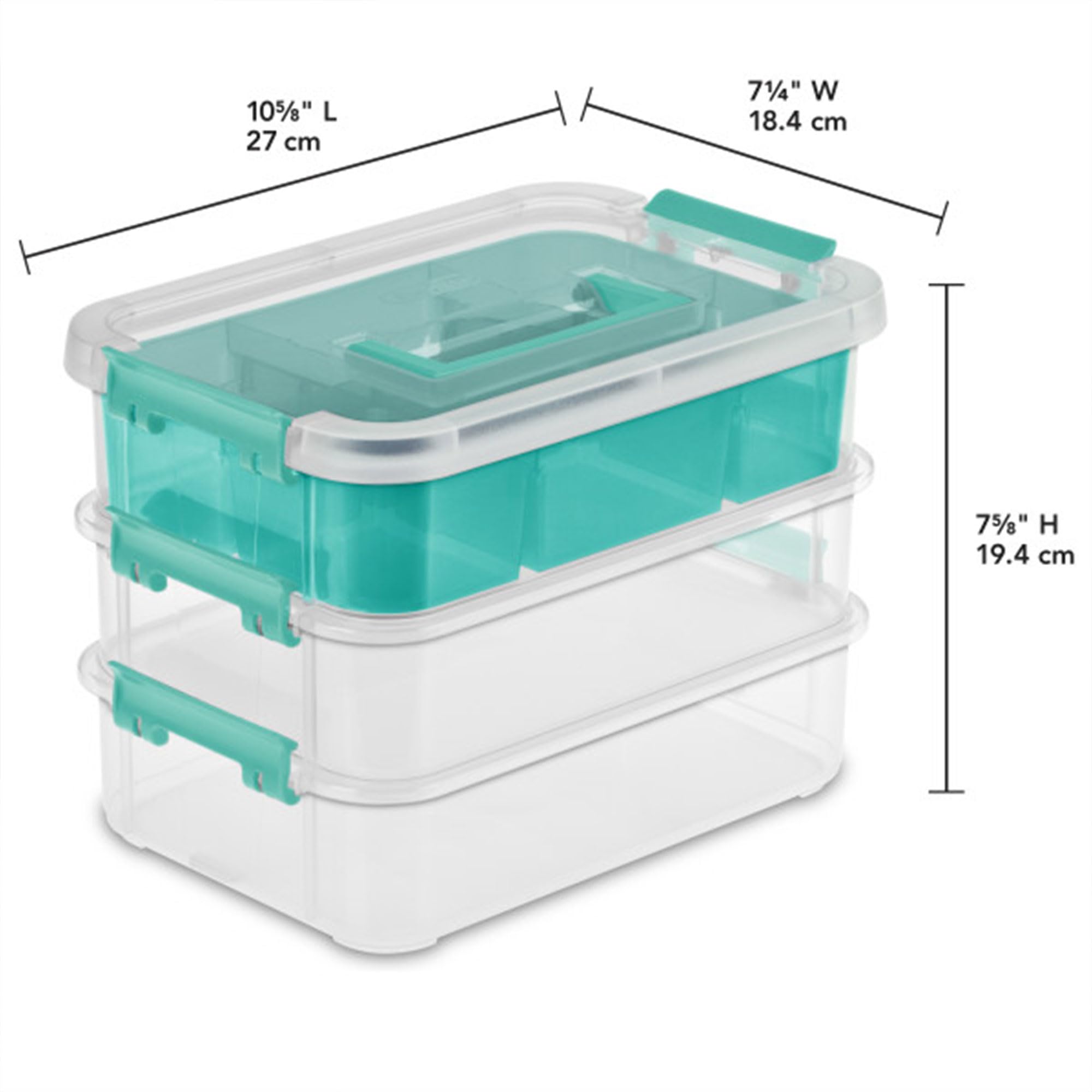 Amazon.com - Sterilite 18 Pack Plastic Storage Box Container, 3